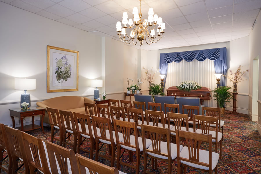 Funeral Parlor Curtains Closed